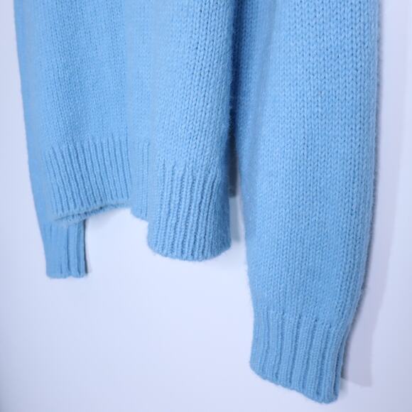 CLOSED Wool Blend Turtleneck Sweater Light Blue Long Sleeve Knit Women's S - Picture 6 of 14